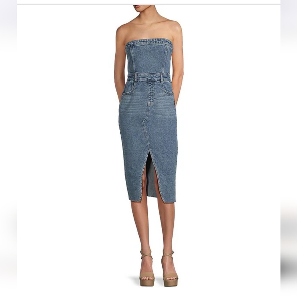 Strapless Denim Dress Ginanni Bini NWT S